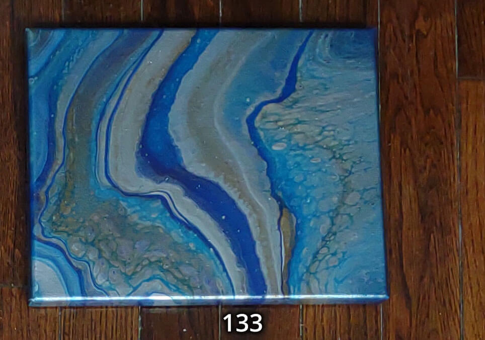 An 8x10 paint pour piece